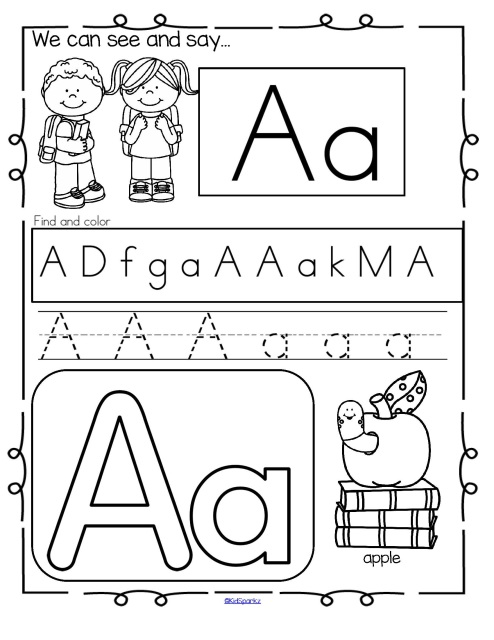 Back to School Alphabet Practice Printables - Recognition, Tracing