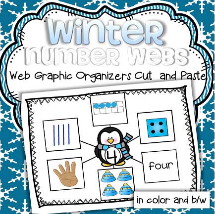 Winter Color by Code Numbers 1-10 Activities by Kindergarten Rocks