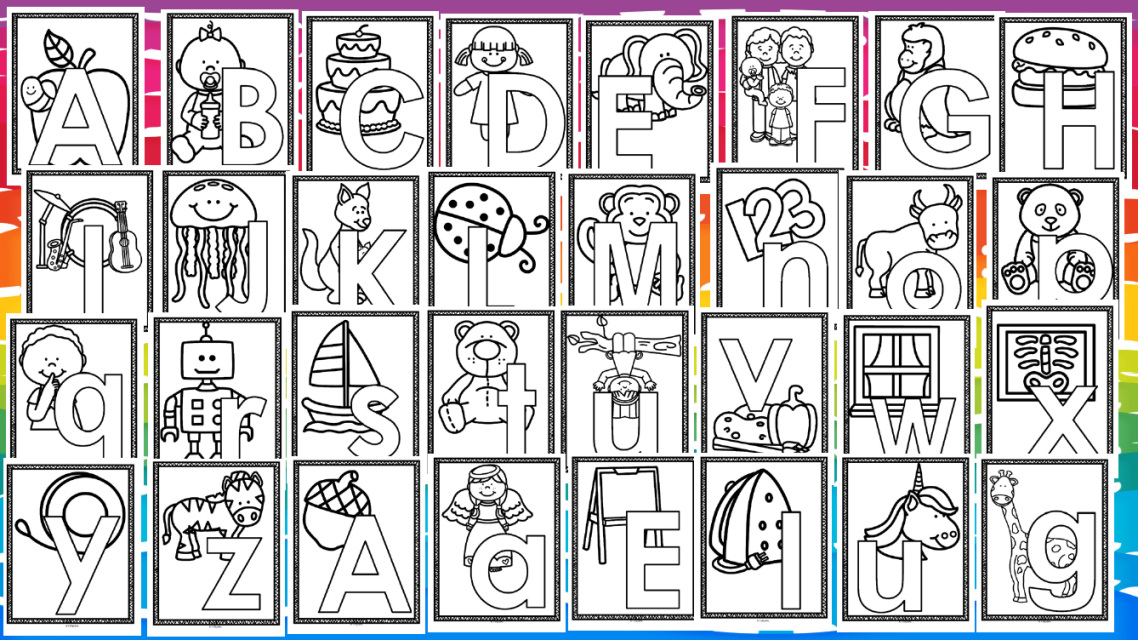 Alphabet Posters Coloring Printables Upper And Lower Case