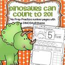 Dinosaur theme number printables.