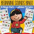 Beginning sounds bingo game with 18 different bingo mats.