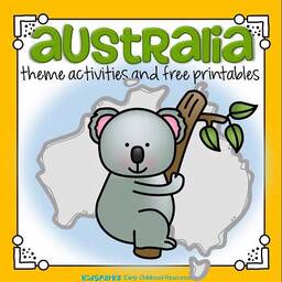 Australian animals theme activities and printables for preschool and kidergarten
