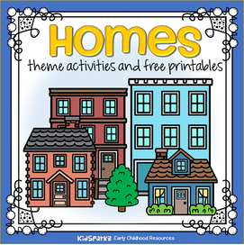 Homes theme activities and printables for preschool and kindergarten