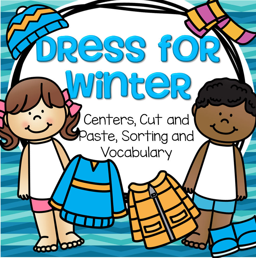 Winter Clothes Centers Cut And Paste Sorting For Preschool Pre K And