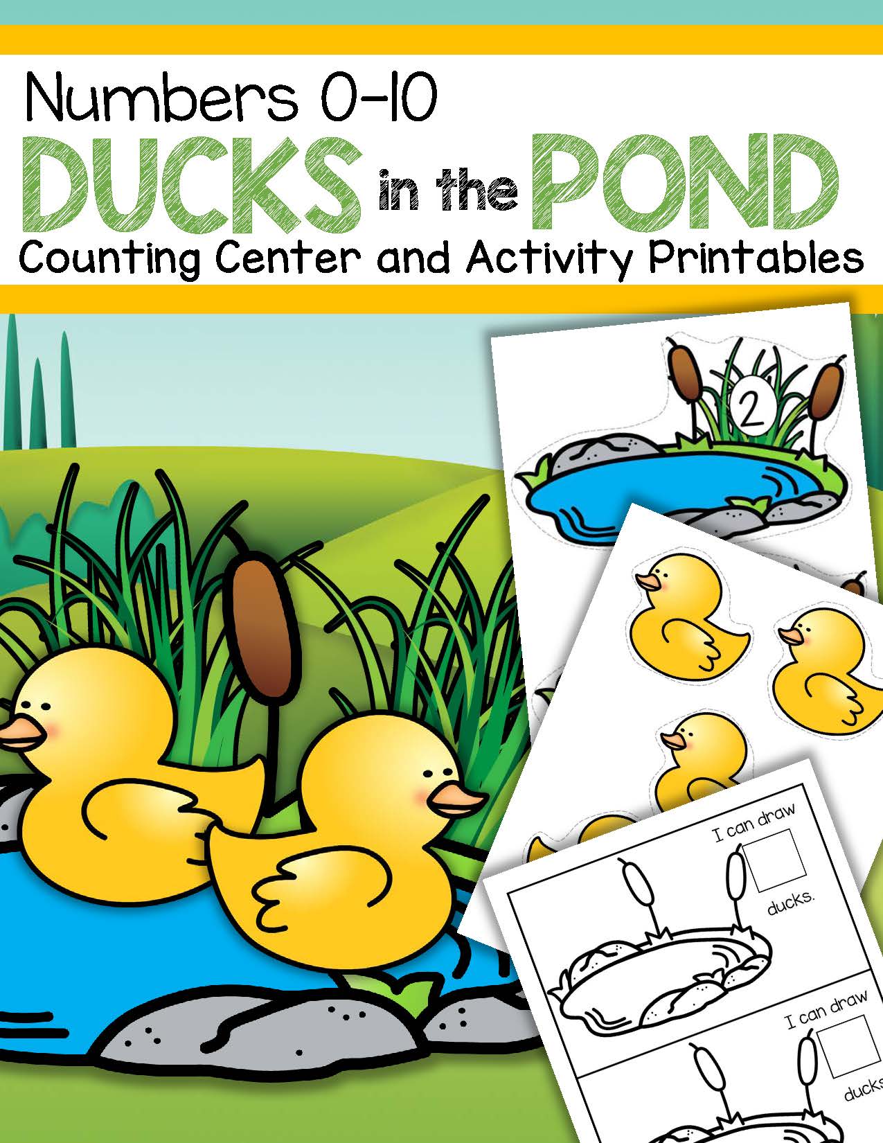 in　Pond　Kindergarten　and　Printables　Counting　Center　Ducks　Preschool　the　0-10