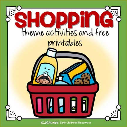 shopping theme activities and printables for preschool pre k and kindergarten kidsparkz