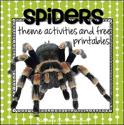 Download Spiders theme activities and printables for Preschool, Pre ...